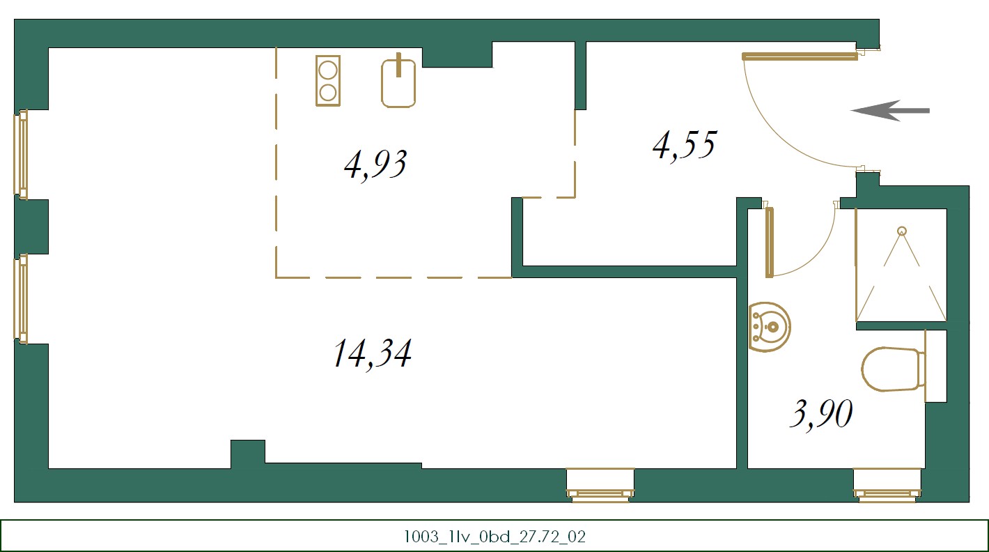 An apartment under construction in Kolašin is for sale in an excellent location near the city center.