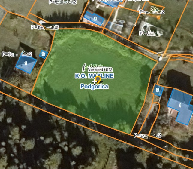 Prodaje se urbanizovan plac u blizini kasarne, Masline, Podgorica 