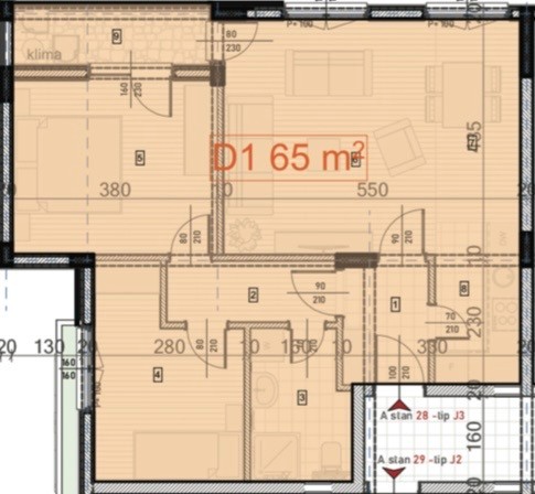 Prodaje se dvosoban stan u izgradnji, Zabjelo, Podgorica