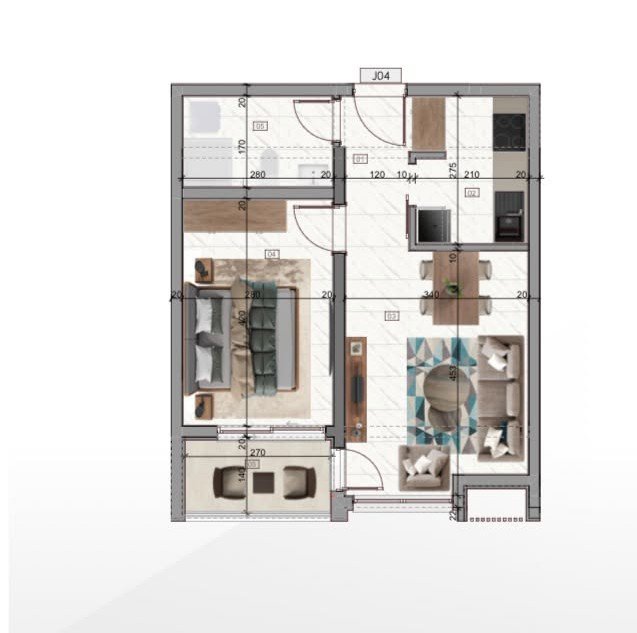 Prodaje se jednososban stan u Baru, Susanj 44m2, 118 800€