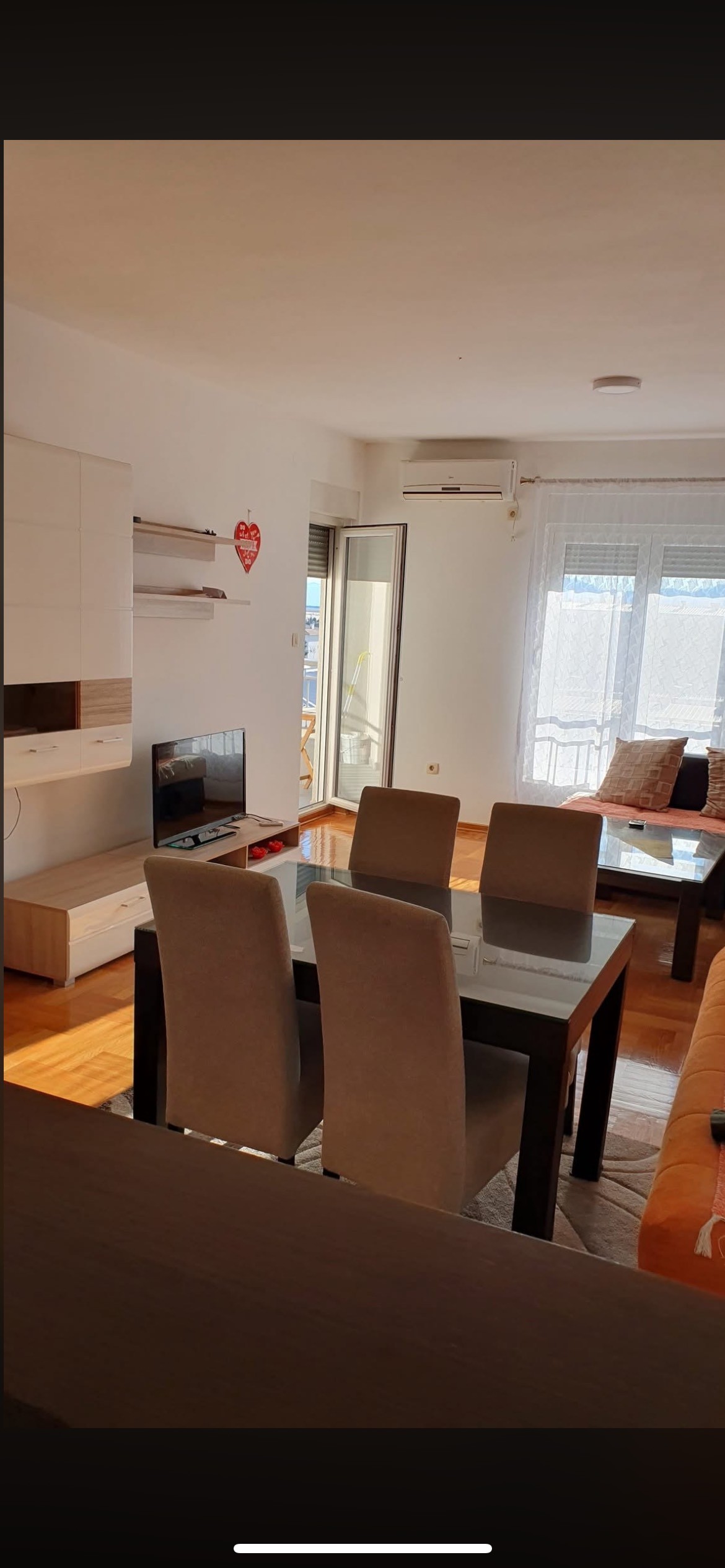 Larger one-bedroom, furnished apartment for rent, Zabjelo